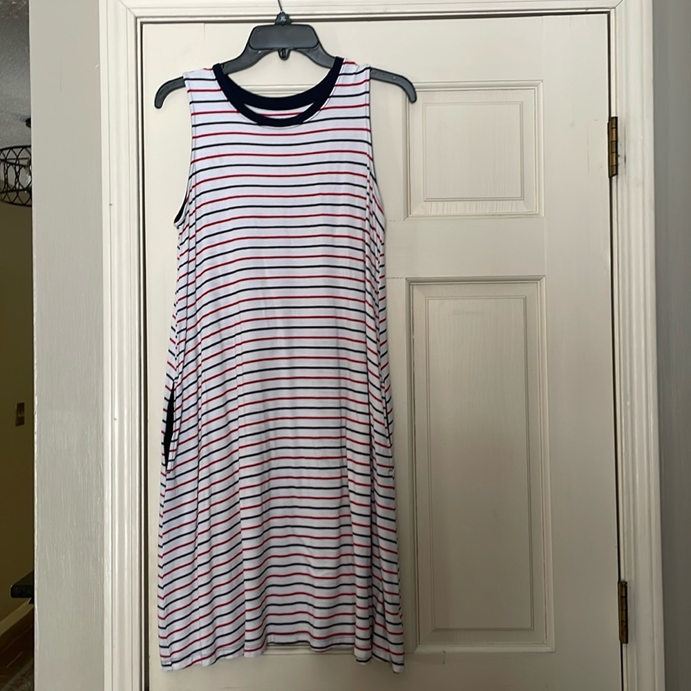 Time and Tru—Red, White and Blue T-shirt Dress—Size 12-14
